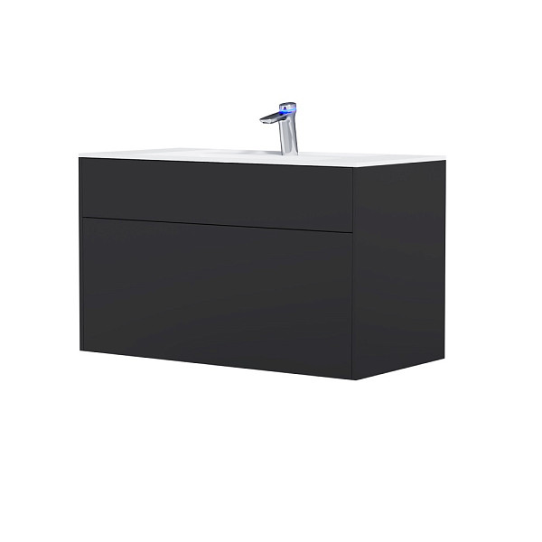 M50AFHX1003GM Inspire V2.0, База под раковину, подвесная, 100 см, 3 ящика, push-to-open, графит мато