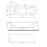 W93A-150-070W-P Gem, панель фронтальная 150x70