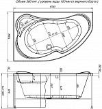 Фронтальная панель для ванны Aquanet Capri 170 L 00155531