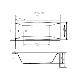 Акриловая ванна Cersanit Virgo 180x80 P-WP-VIRGO*180NL