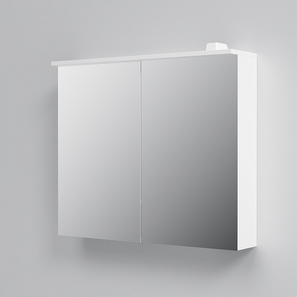 M70AMCX0801WG Spirit V2.0, Зеркальный шкаф с LED-подсветкой, 80 см, цвет: белый, глянец