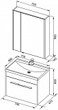 Мебель для ванной Aquanet Августа 75 белый (ручка хром) 00287683