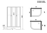 Душ.каб. NG-33984-14RBK (900х800х2000) средний поддон (26см) стекло МАТОВОЕ 4 места