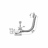 Слив-перелив Koller Pool для ванны автомат комплект металл 57cm (A55K)