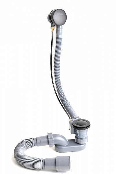 Слив-перелив полуавтомат Delice Черный матовый