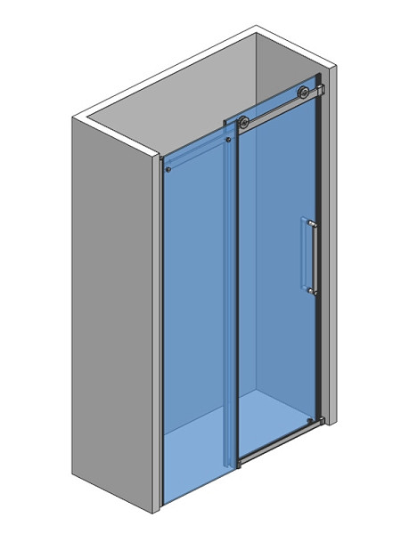 Душевая дверь в нишу AQUAme 1200*1950мм., стекло 8мм, цвет профиля хром.