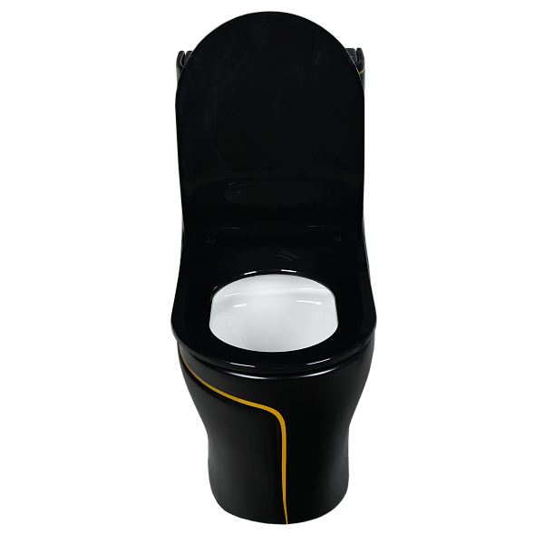 EY-9007 Унитаз -моноблок, с сиденьем термопласт с микролифтом белый/черный