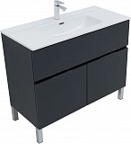 Мебель для ванной Aquanet Алвита New 100 1 ящик, 2 дверцы, антрацит 00273988