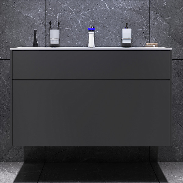 M50AFHX1003GM Inspire V2.0, База под раковину, подвесная, 100 см, 3 ящика, push-to-open, графит мато
