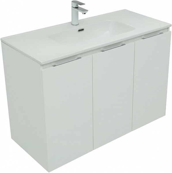 Мебель для ванной Aquanet Алвита New 100 3 дверцы, белый матовый 00274111