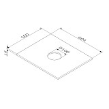 M8FST0601WG Universal Столешница под накладную раковину, для тумбы 60 см, цвет белый глянец