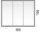 Зеркало-шкаф Corozo Айрон 90 серый/арт SD-00000281