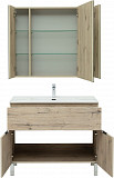 Мебель для ванной Aquanet Алвита New 100 1 ящик, 2 дверцы, дуб веллингтон белый 00274115