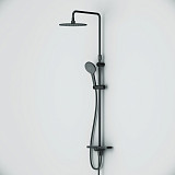 F0780222 Like, душ.система: верхн.душ 220мм, ручной душ 120 мм, 3 функции, душ.штанга 1030-1460 мм,