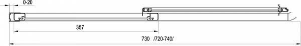 Дверь для душевого уголка Ravak SRV2-75 S 14V3010211, профиль белый 14V3010211