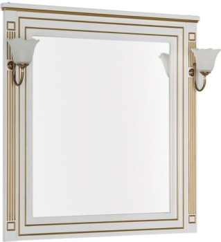 Зеркало Aquanet Паола 90 белый/золото 00186108