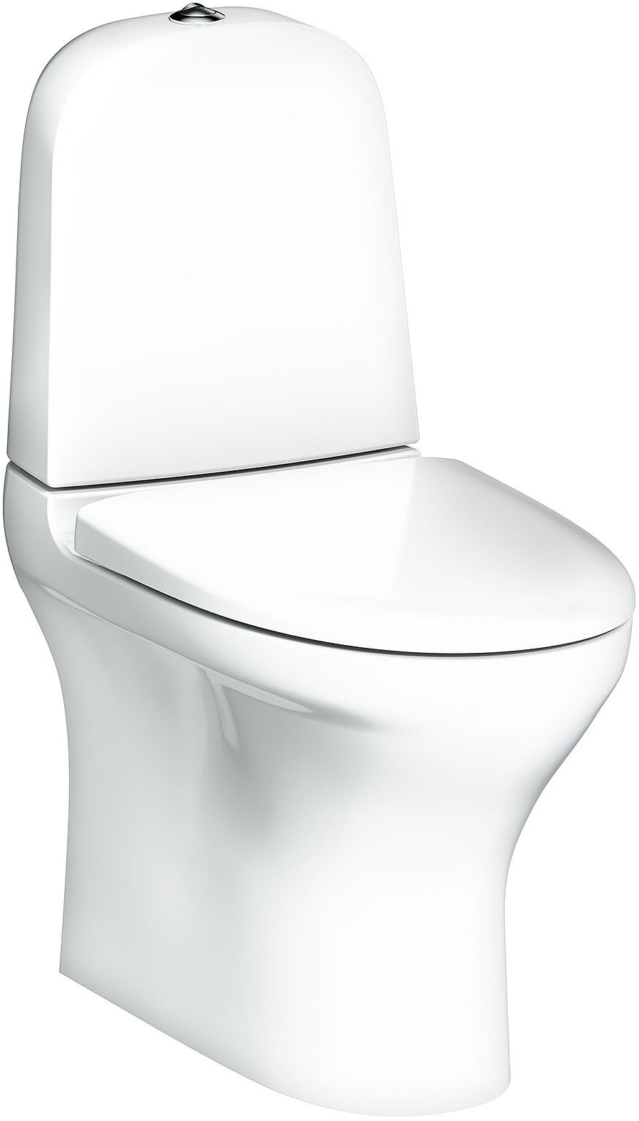 Унитаз напольный Gustavsberg Estetic Hygienic Flush GB1183002R1231G безободковый, сиденье с микролифтом