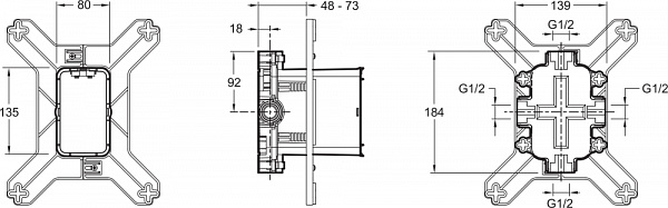 Душевой комплект Jacob Delafon Modulo E30759-CP