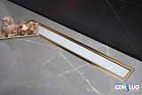Душевой лоток Pestan Confluo Premium Line 450 White Glass Gold