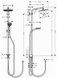 Душевая система Hansgrohe Crometta S 240 1jet Showerpipe Reno 27270000