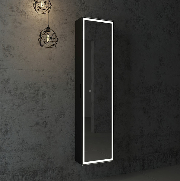 Зеркало-шкаф Континент "Mirror Box black Led" 400х1600