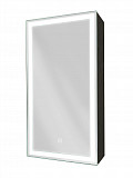 Зеркало-шкаф Континент"Mirror Box black Led" 350х650 левый