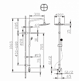 Душевая колонна без смесителя Bravat Fit R D283CP-2-RUS