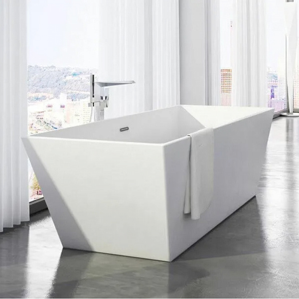 Ванна акриловая Azario ROWDEN 1700x800x600 мм белая, свободностоящая, в комплекте с сифоном и металлической рамой