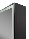 Зеркало-шкаф Континент"Mirror Box black Led" 600х800