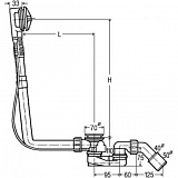 Слив-перелив для ванны Riho Viega Multiplex механический 70 см 208873